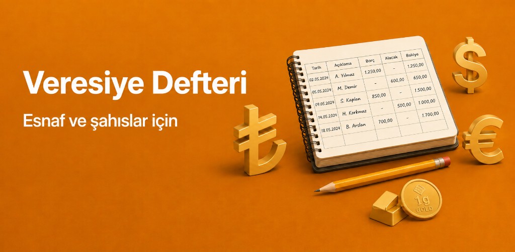 Veresiye Defteri — Esnaf ve şahıslar için